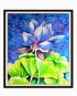 Blue Lotus on batik  background – SOLD