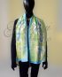 Hand-Painted Blue Maples Silk Scarf