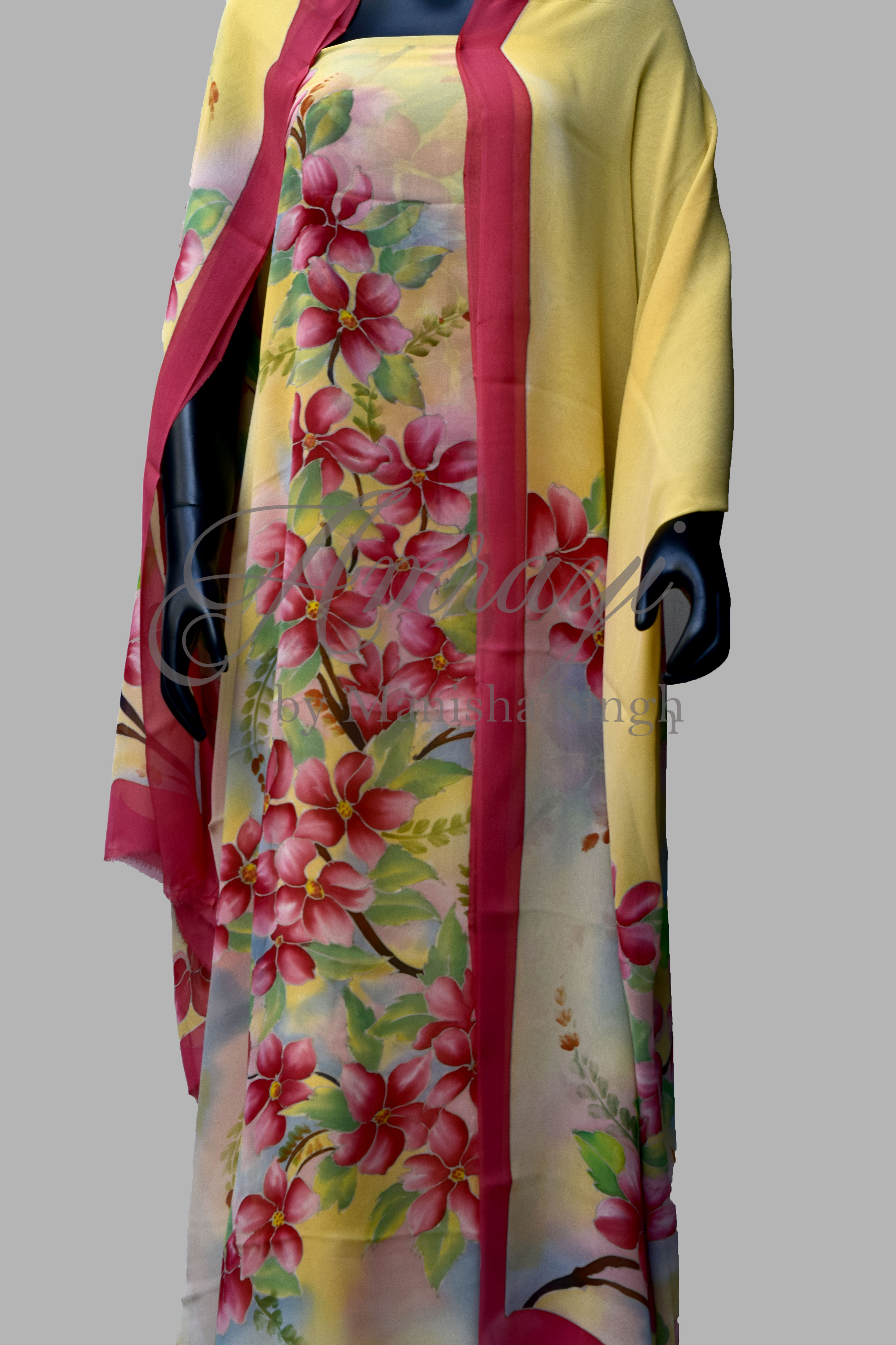hand painted salwar suits